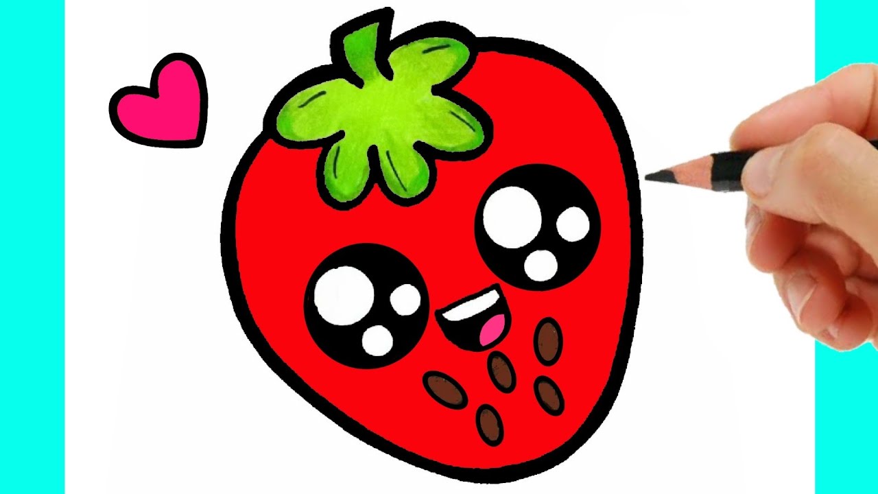 COME DISEGNARE UNA FRAGOLA KAWAII