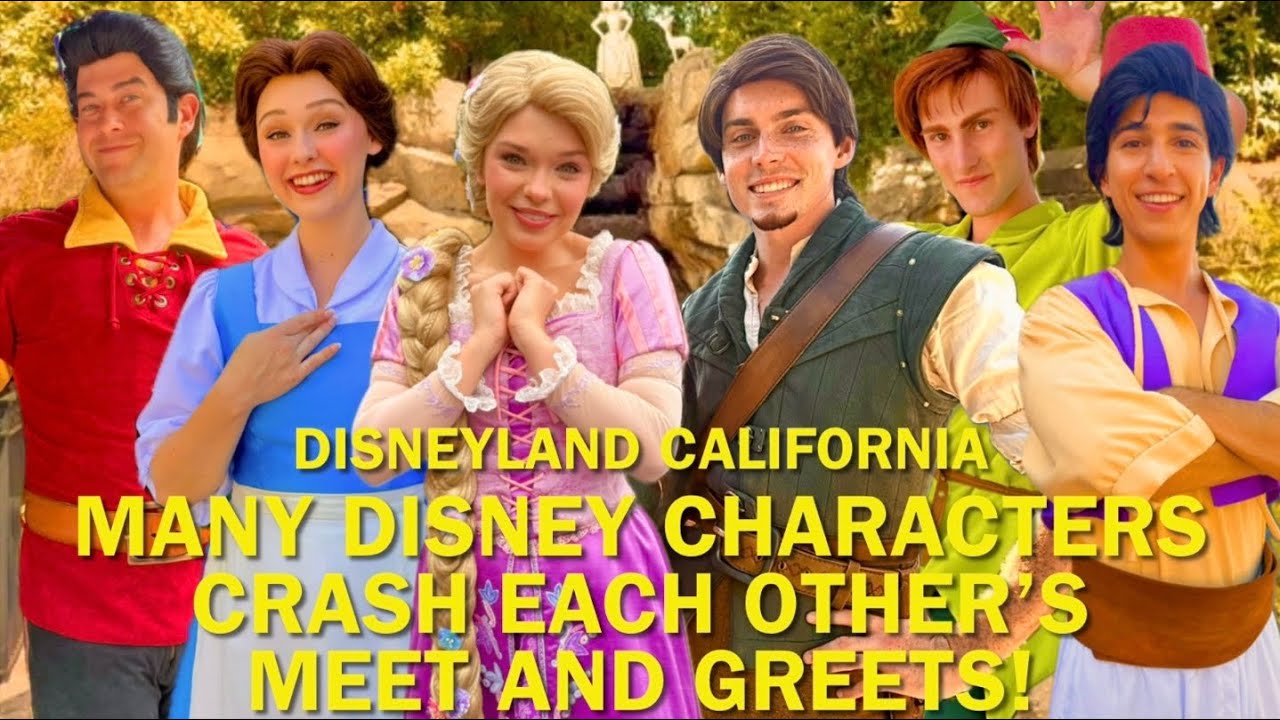 Disney Characters CRASH Each Other’s Meet and Greets at Disneyland: Rapunzel, Belle & More! #disney