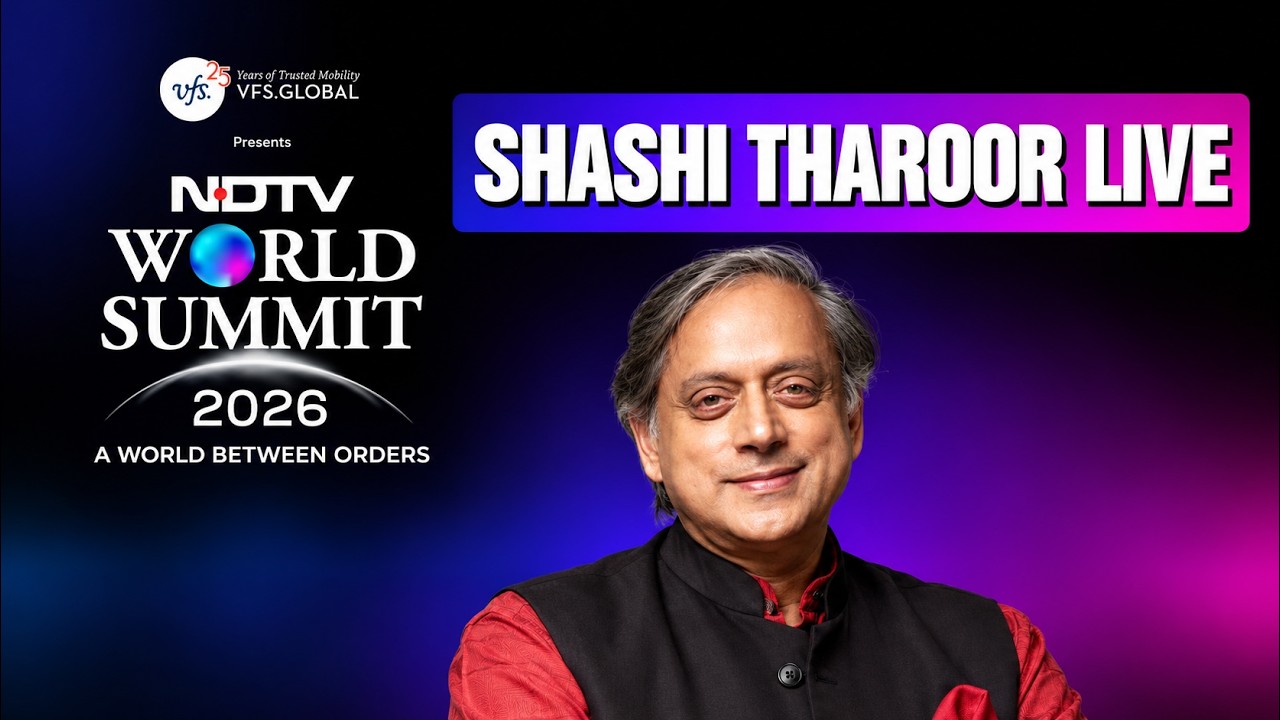Shashi Tharoor At NDTV World Summit LIVE | Shashi Tharoor At NDTV World Summit LIVE | Tharoor LIVE