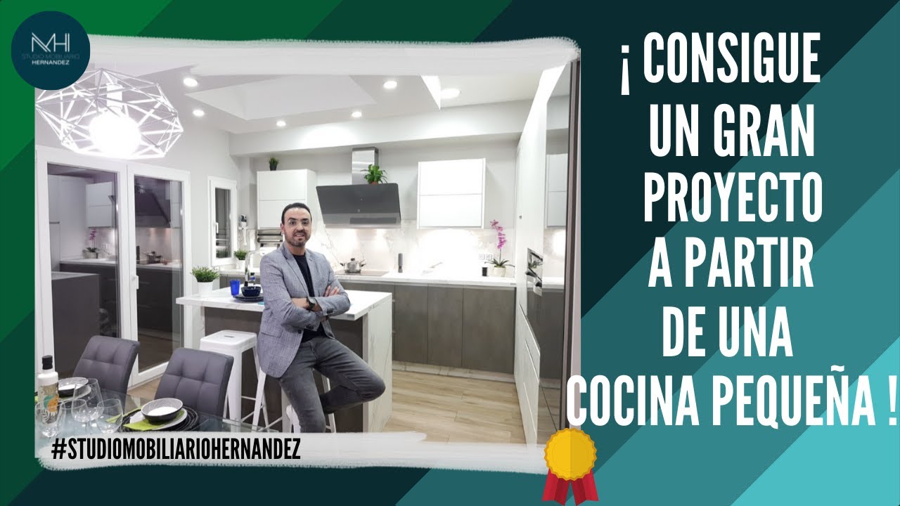 COCINA CON ISLA BLANCA Y GRIS🤍🖤                                       STUDIO MOBILIARIO HERNANDEZ