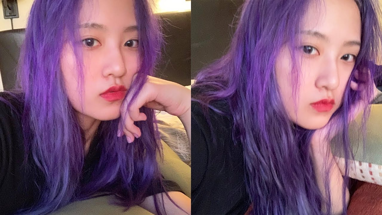 ENG) 집에서 4만원으로 퍼플헤어 하기 Dyeing my hair purple at home under 40 dollars