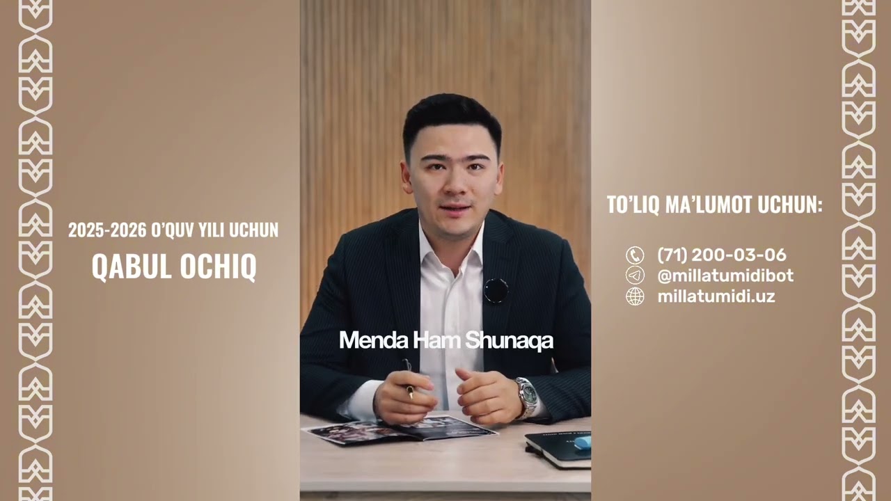 KECHKI TA'LIMGA QABUL OCHIQ