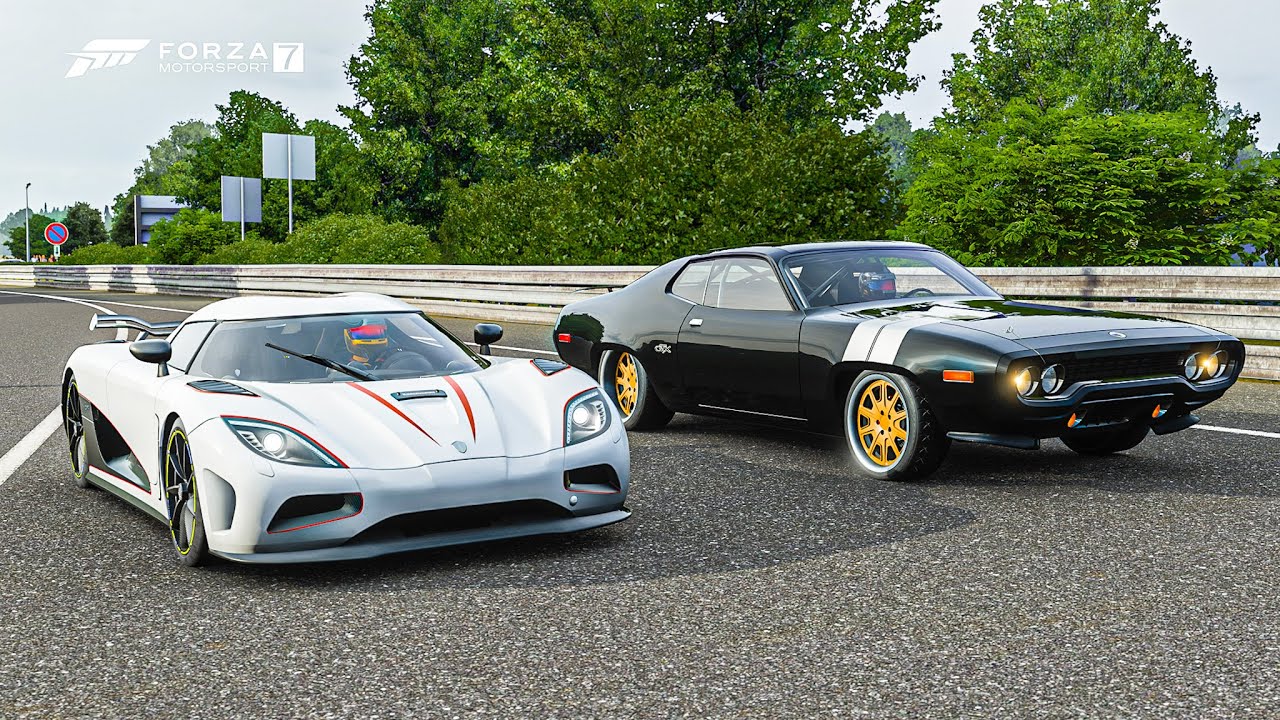 Koenigsegg Agera R vs F&F Plymouth GTX (2000 hp) | Forza Motorsport 7