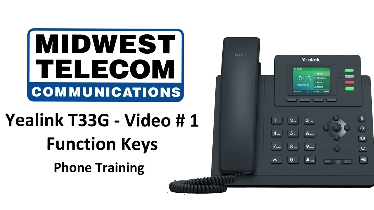 Yealink T33G -  Phone Video #1 - Function Keys