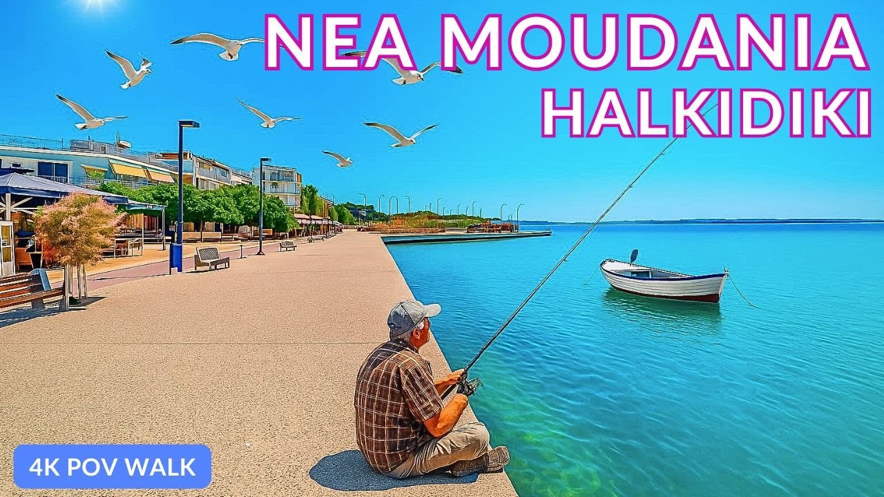 Nea Moudania: Exploring the Bustling Heart of Halkidiki 🇬🇷 | 4K Greece Walking Tour