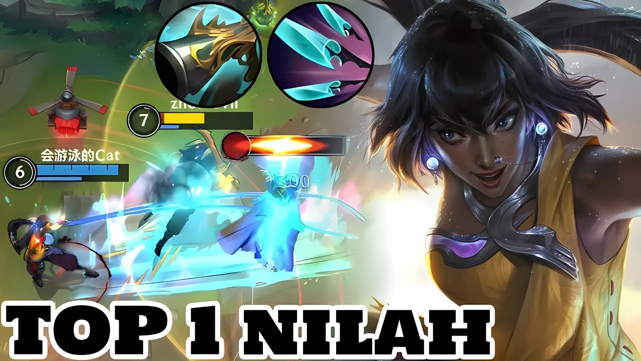 Wild Rift Nilah - Top 2 Nilah Gameplay 1 vs 9 Rank Master