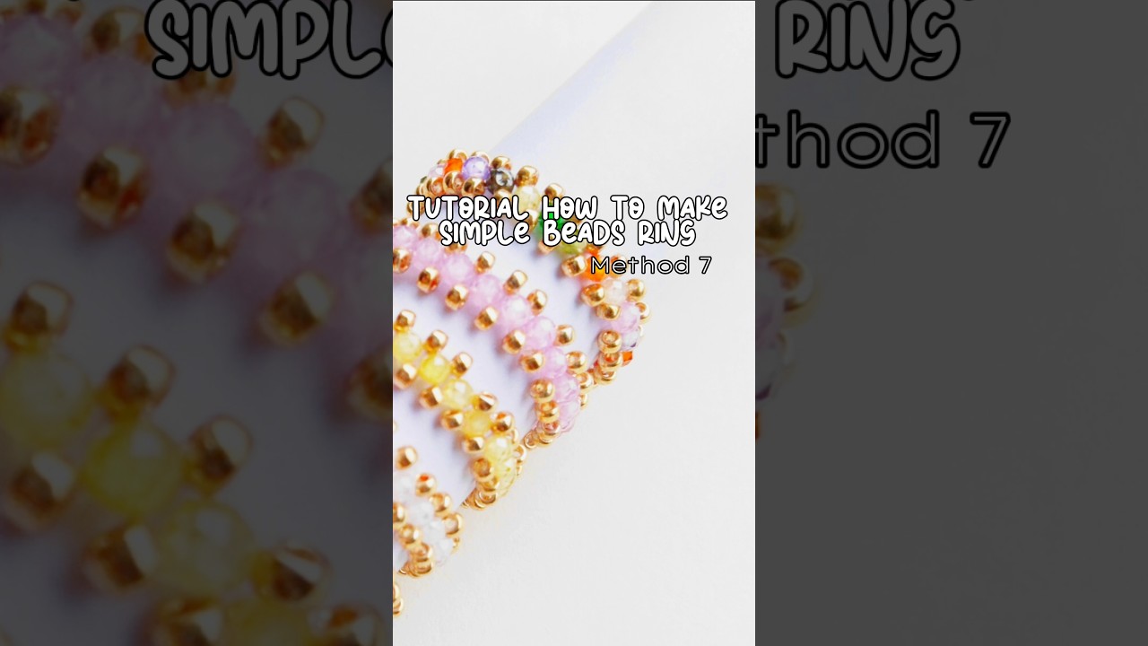 Tutorial How To Make Simple Beads Ring Method 7 #beads #beadsring #beadsjewellery