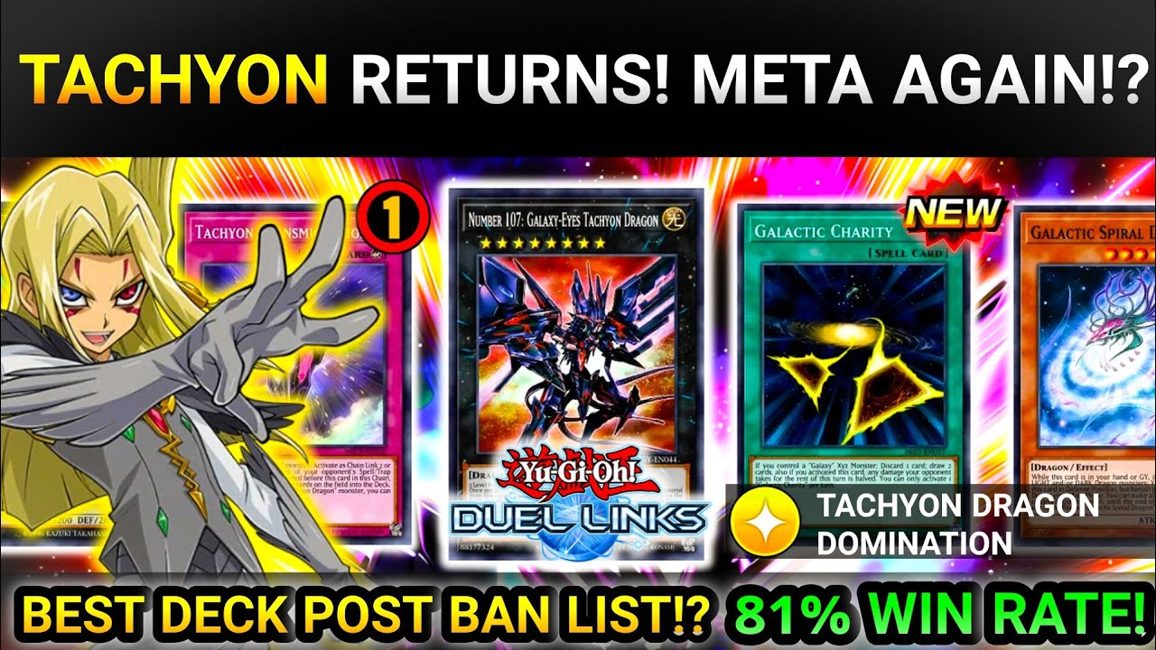 TACHYON RETURNS! META AGAIN!? | BEST CHEAPEST TACHYON DECK POST BAN LIST!? [Yugioh Duel Links]
