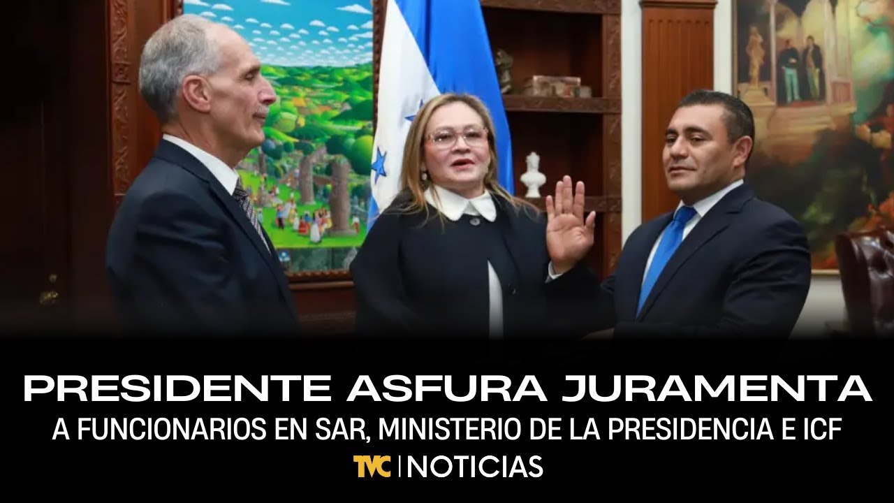 Presidente Nasry Asfura juramenta a funcionarios en SAR, ministerio de la presidencia e ICF