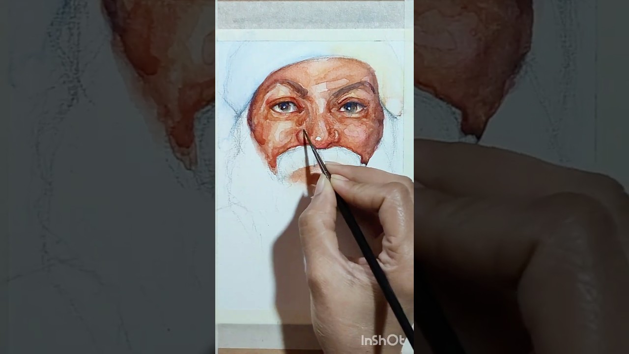 watercolor portrait process 🎨