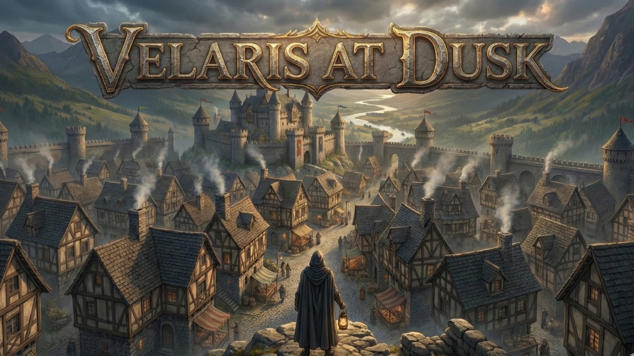 Velaris at Dusk | Peaceful Medieval Town Ambient for Study & Relaxation