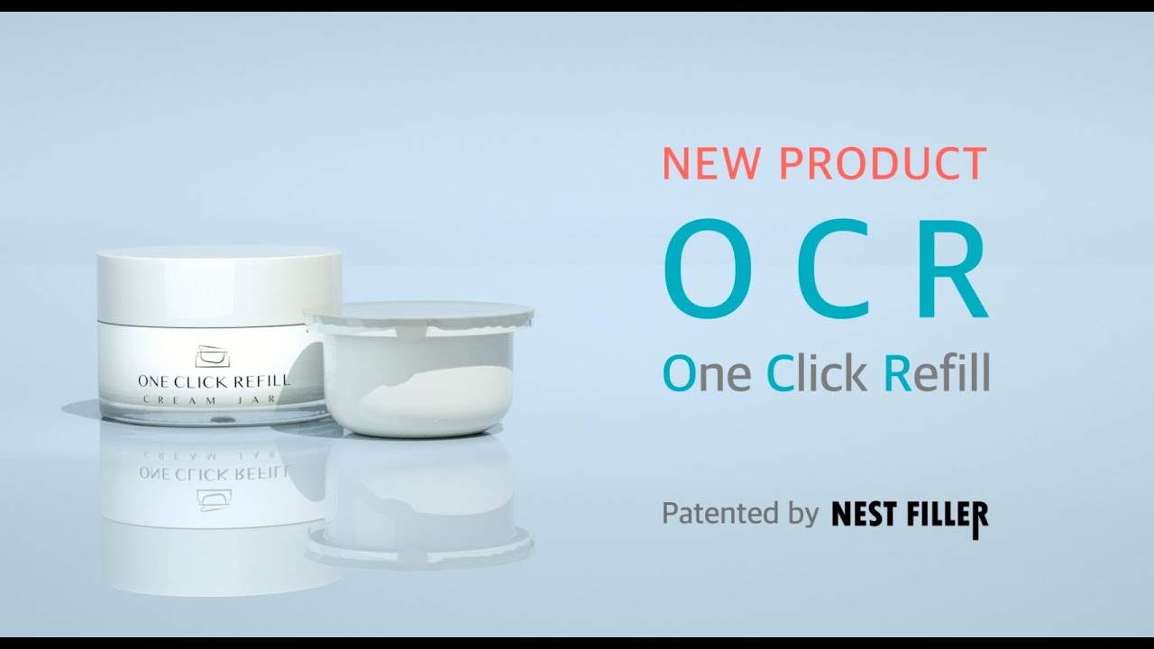 Sustainable cosmetic and skincare packaging - OCR (One Click Refill) Nest-Filler PKG