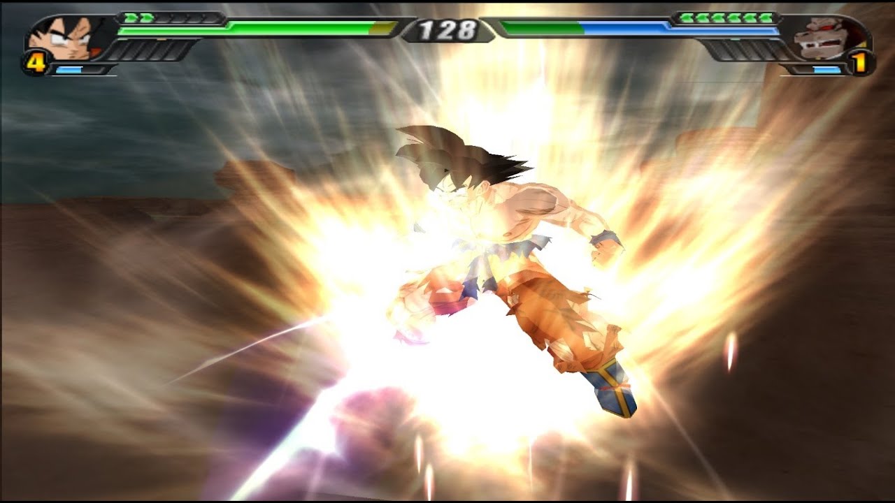 Early Goku transforms into a Super Saiyan Vs Nappa (Dragonball Z Tenkaichi 3 MOD)