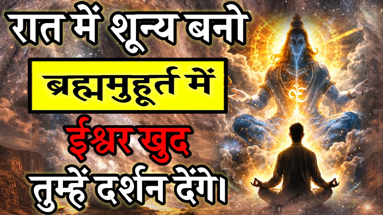 रात में शून्य बनो ब्रह्म मुहूर्त में ईश्वर खुद तुम्हें दर्शन देंगे #Divine_deep_sleep_Meditation_yog