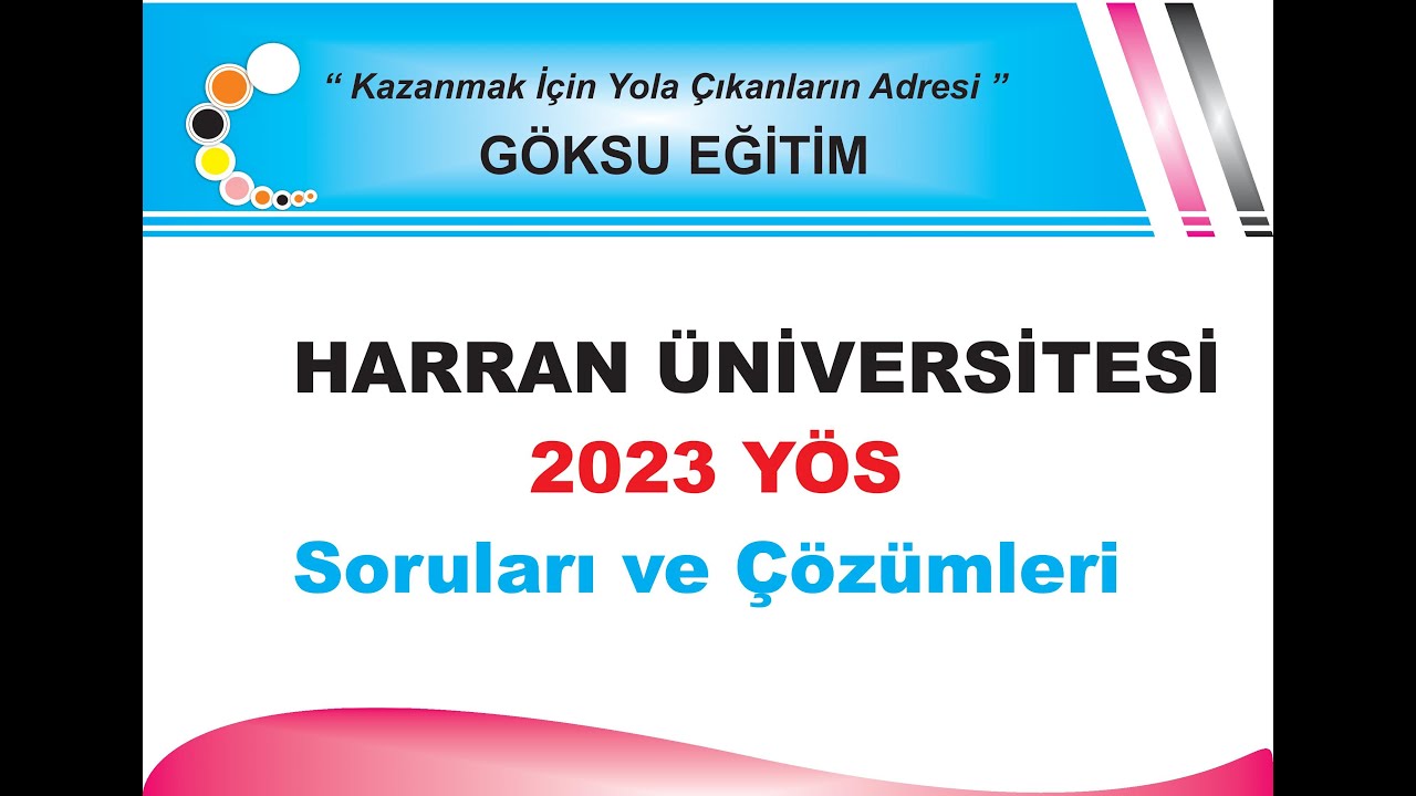 HARRAN 2023 YÖS IQ SORU ÇÖZÜMLERİ (1-10)   1. VİDEO