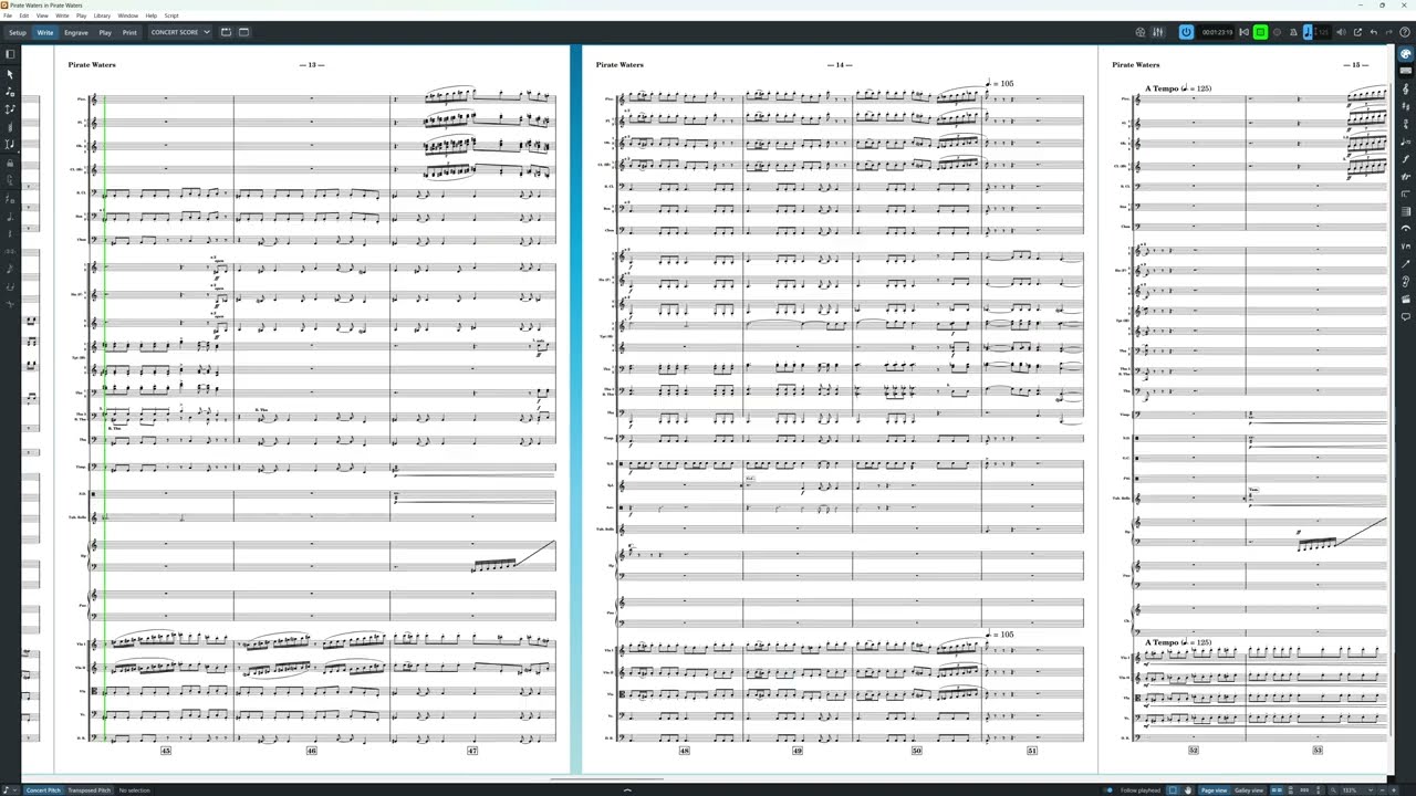 Pirate Waters - Score Sheet Video (100 piece Bratislava Symphony Orchestra)