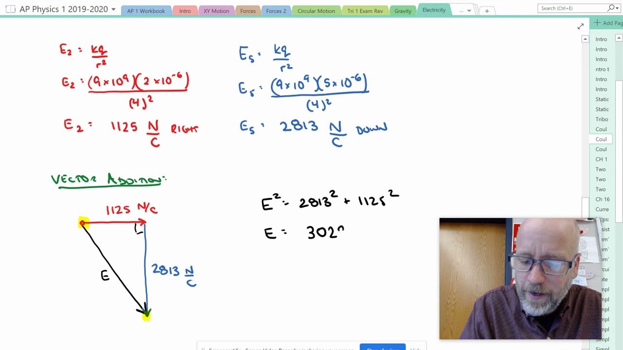 Coulombs Law   E Field Vector #5 for AP Physics 1