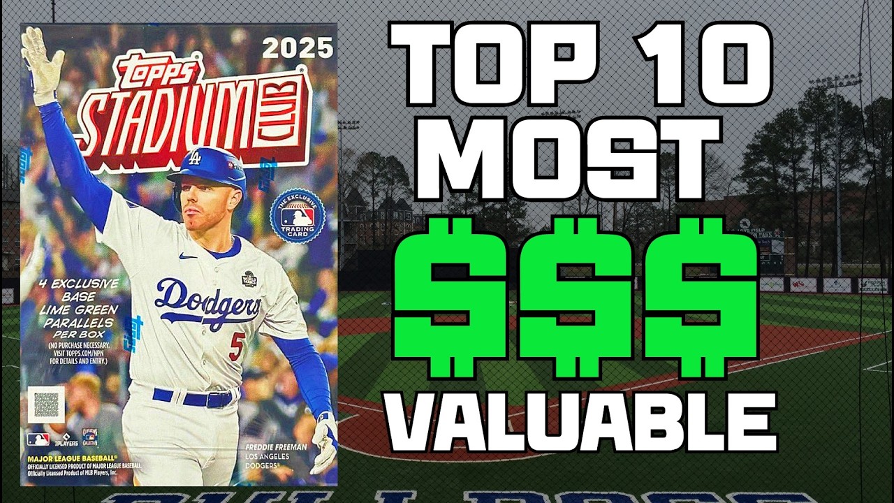 10 самых ценных коллекционных карточек Topps Stadium Club 2025 года