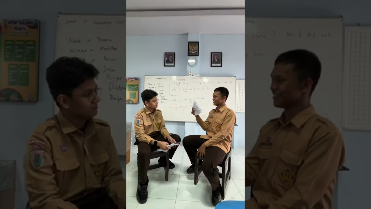 Royyan and Naufal interview each other on their personal recount
