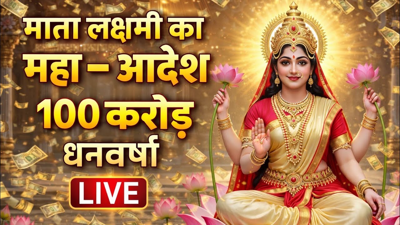 माता लक्ष्मी का महा आदेश 100 करोड़ धनवर्षा live ..🌺maa Laxmi ka sandesh 🌺