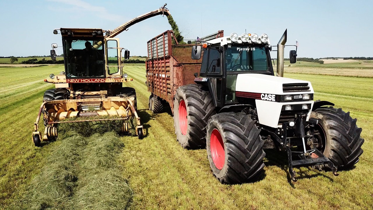 Case 2294 & New Holland 1905 & Massey Ferguson 8280 in the field chopping grass | Big Farming