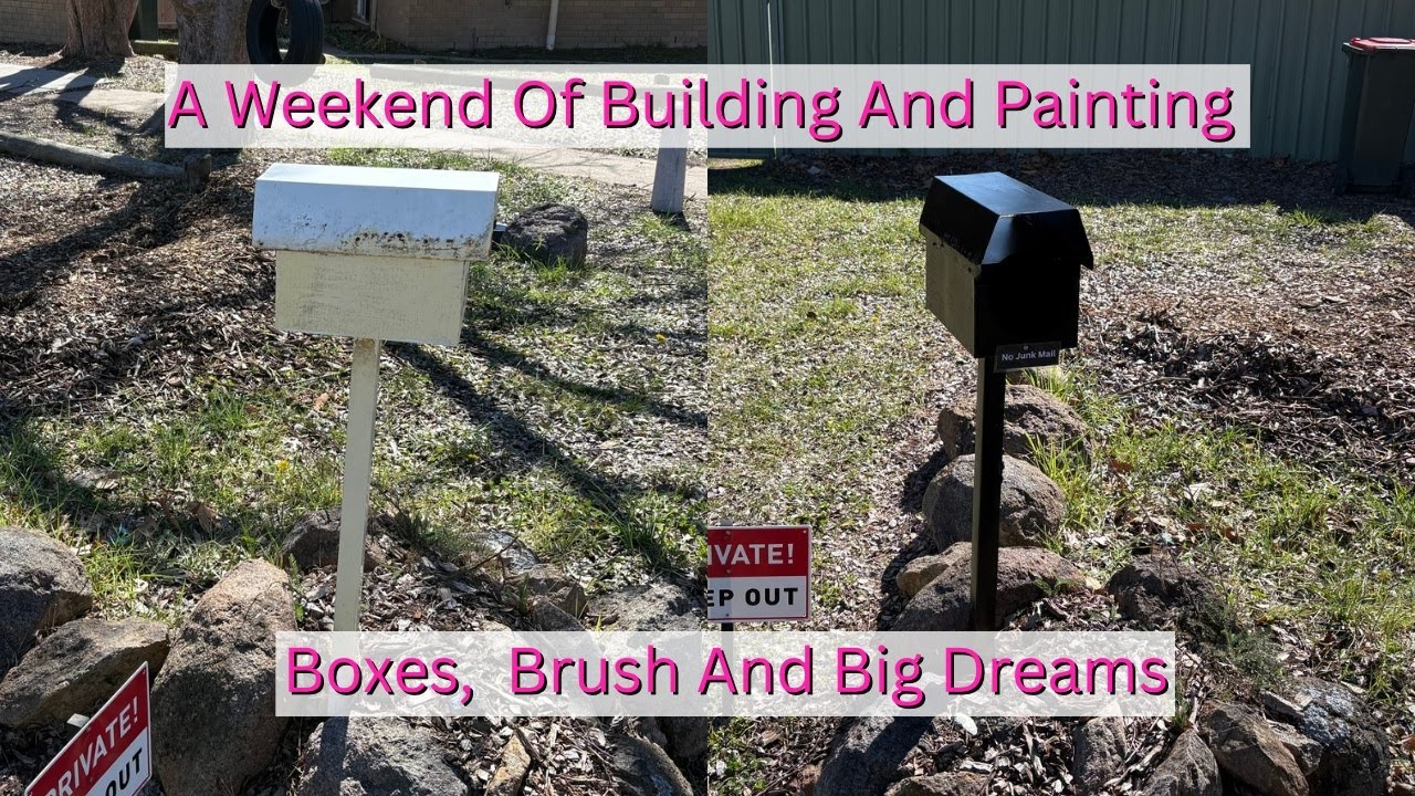 New Garden Stool + Painting Transformation 🛠️| From Boxes to Big Dreams 🎨