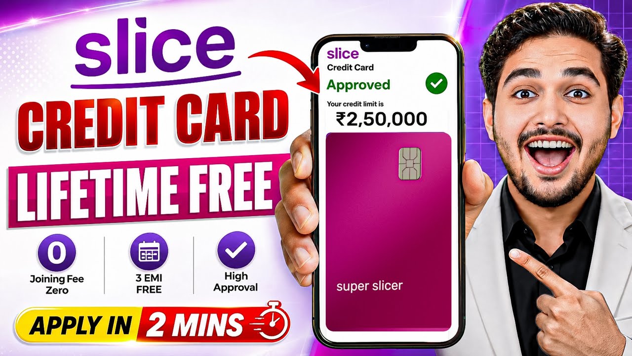 Slice Credit Card Apply || Slice rupay Credit Card Apply || Slice lifetime free Credit Card Apply