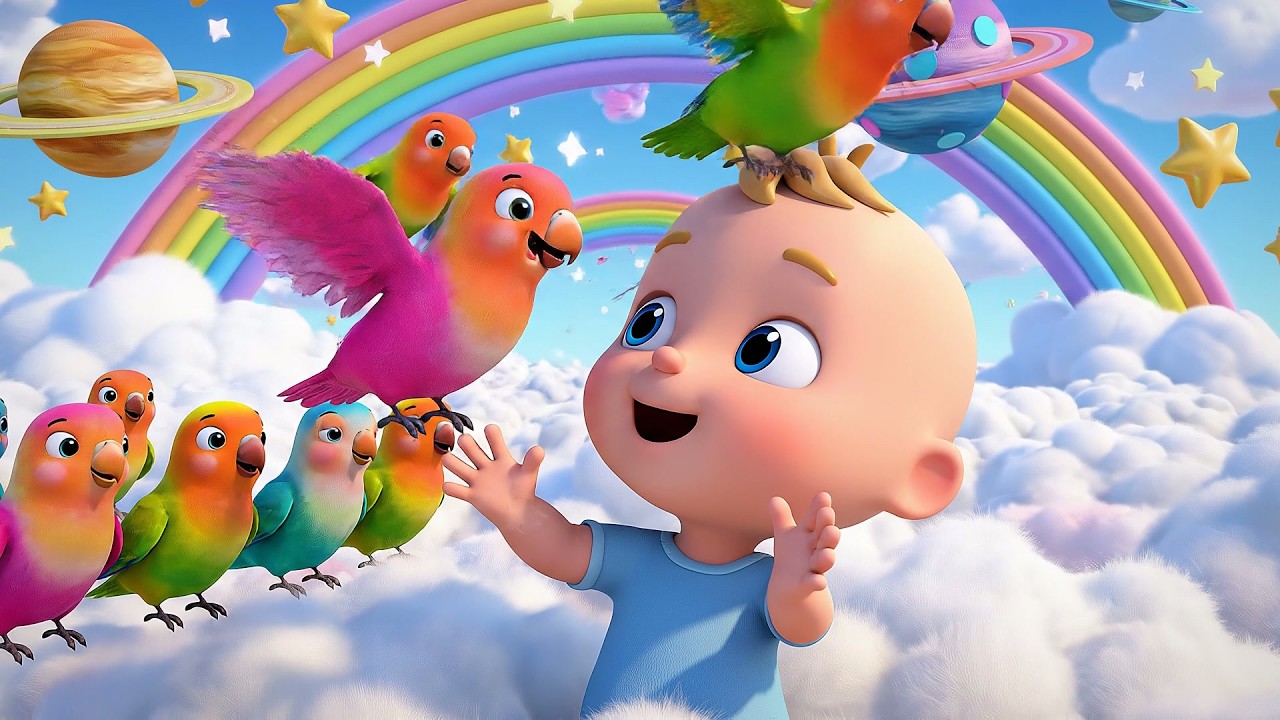 Пять маленьких оцелотов прыгают, прыгают, прыгают | Песни о диких животных и счет для детей