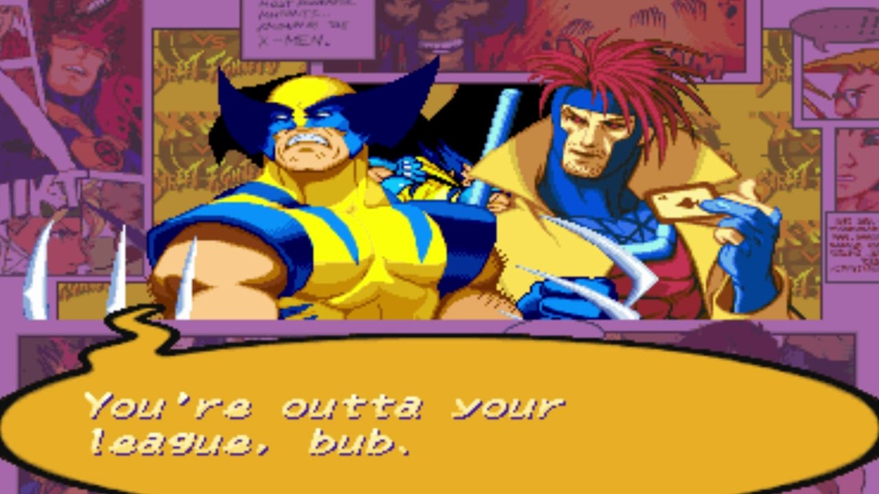 X-Men VS Street Fighter — Гамбит/Росомаха — прохождение на уровне сложности «Эксперт»