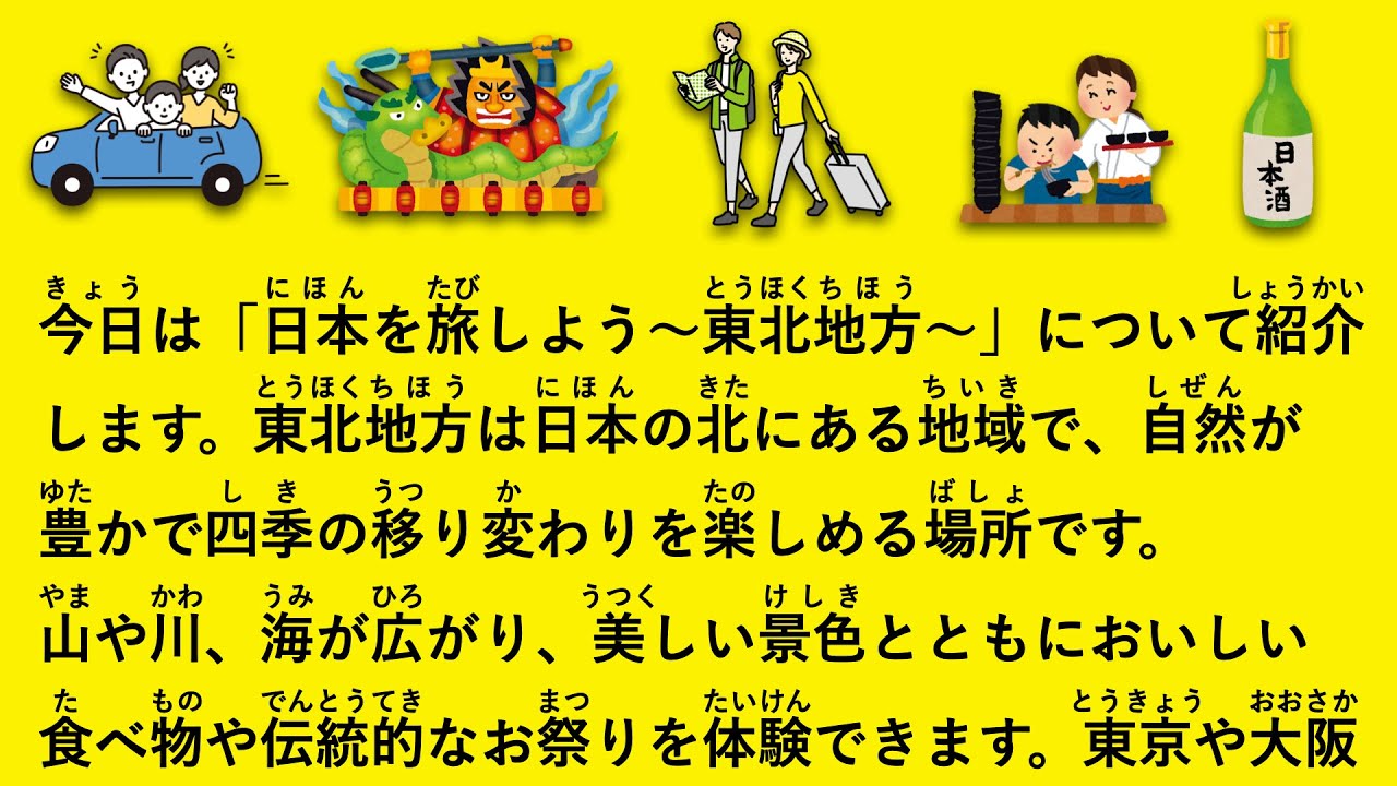 【JLPT N2】日本を旅しよう〜東北地方〜