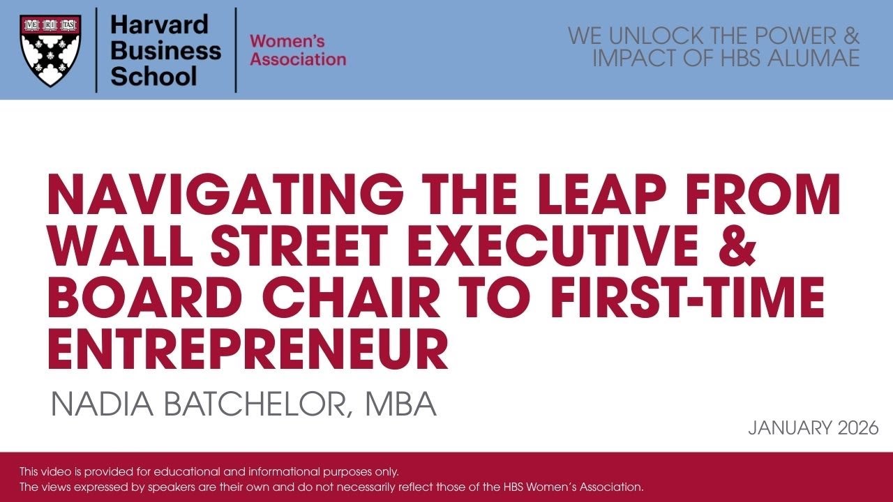 Navigating the Leap from Wall Street Executive & Board Chair to First-Time Entrepreneur