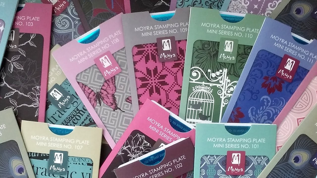 Nail Stamping - Moyra Stamping Plates Mini Series No. 101-112