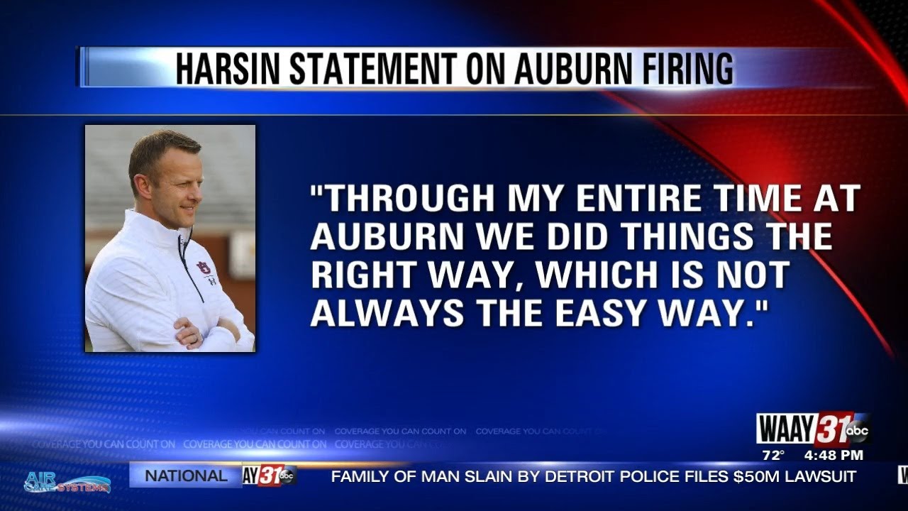 Bryan Harsin speaks out on being fired by Auburn