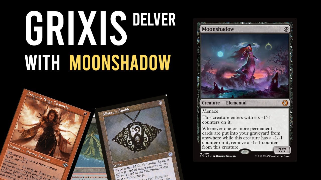 NEW CARD? Legacy Grixis Delver with Moonshadow 🔥 | MTGO League