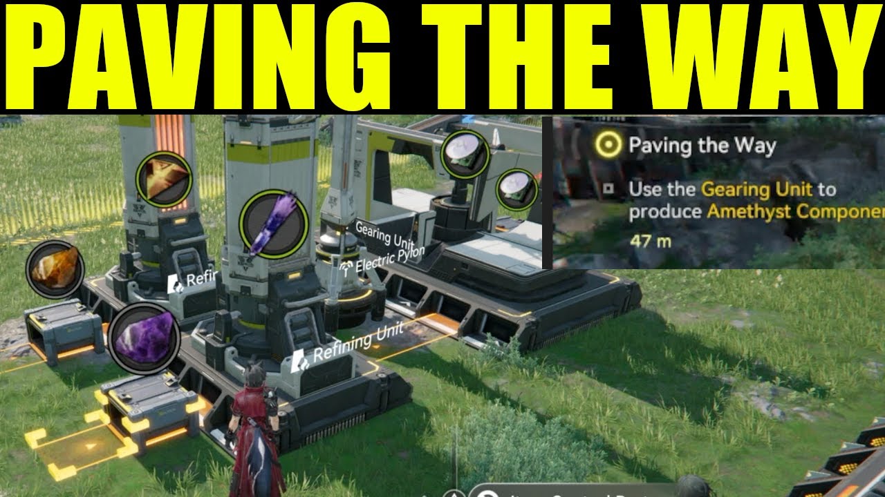 Arknights endfield - Use the Gearing Unit to produce Amethyst Components (20) | paving the way guide