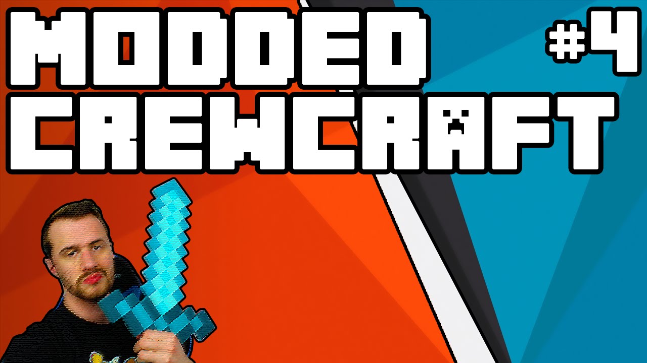Minecraft: Modded Crewcraft Episode 4 - Trickshots and Learning How to Smelt