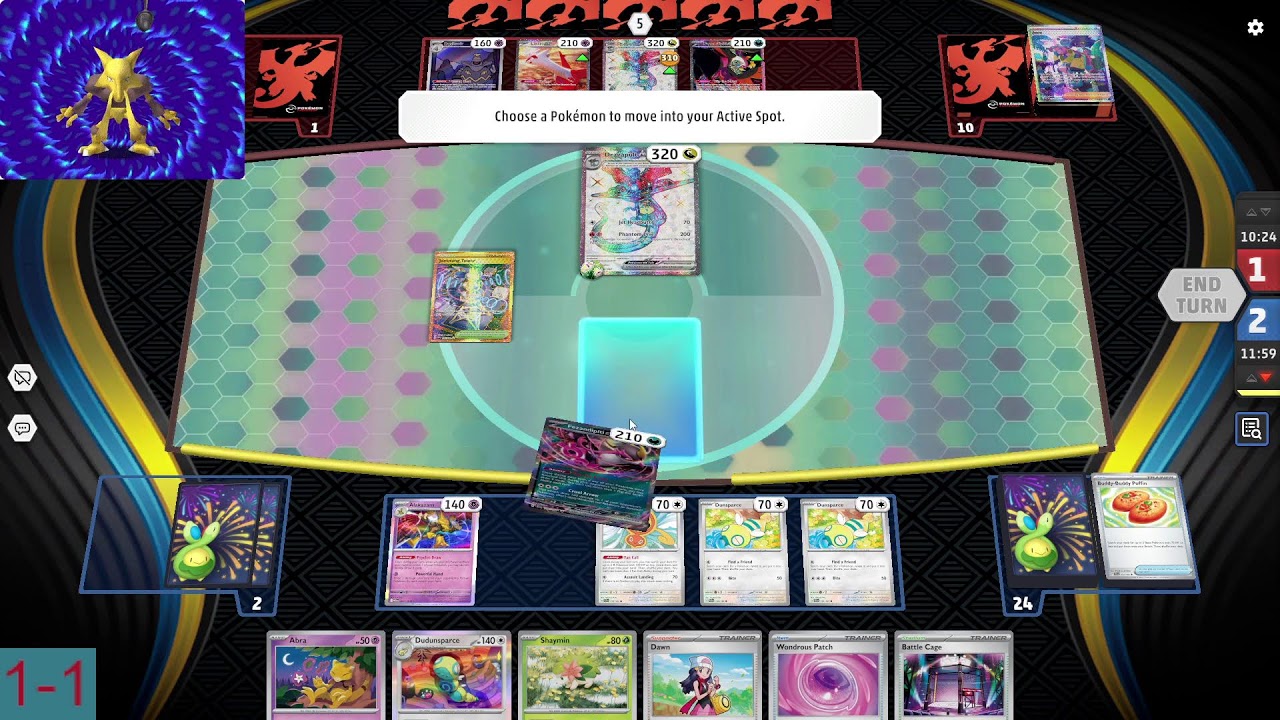 Running it down mid with Alakazam in a mickey