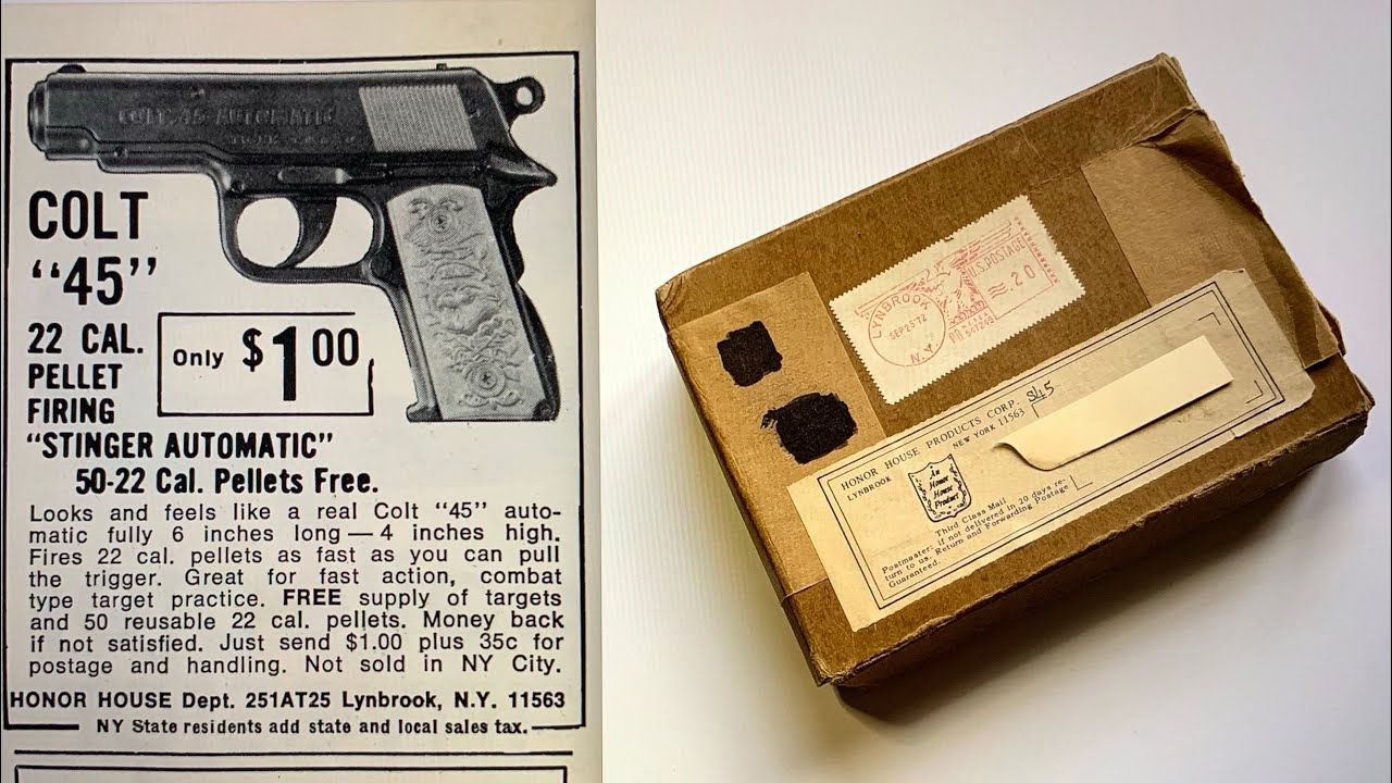 MAIL-ORDER MYSTERIES Episode 2:  $1 “COLT 45” Target Pistol (!) Ad  1970’s Early Airsoft Vintage Gun