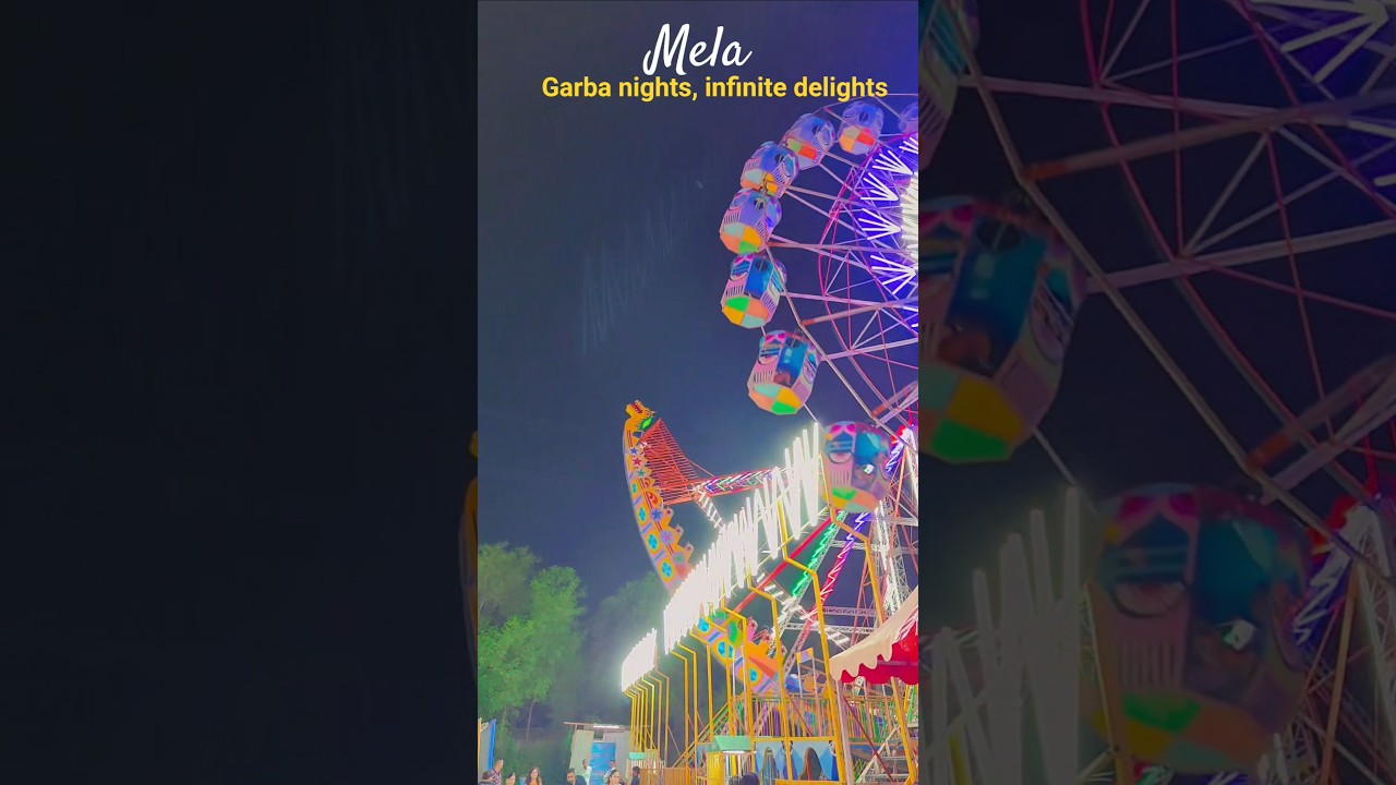 💃🌟Get Ready For Garba Night Mela🌟💃 #shortsfeed #navratri #mela #jhula #shorts #dussehra #night #fun