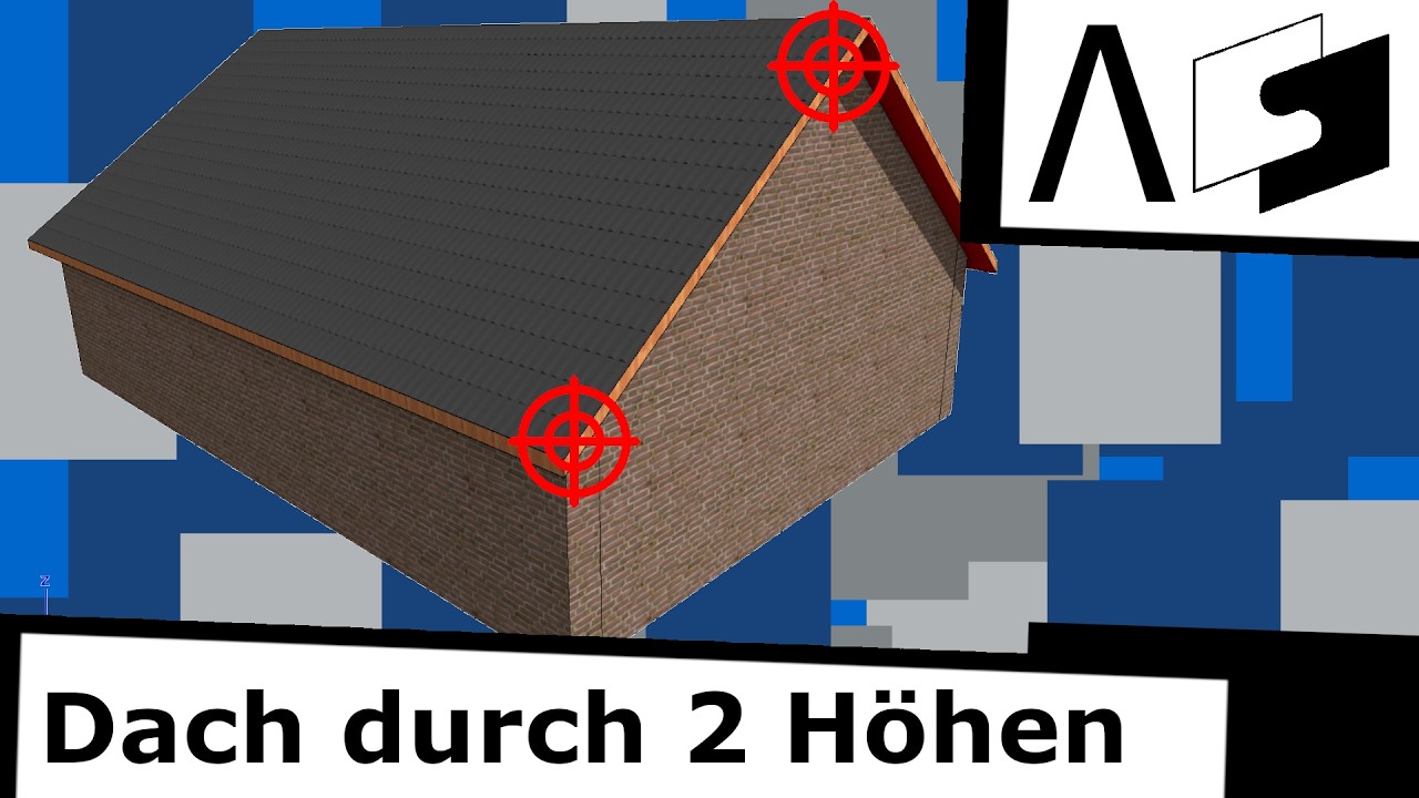 Satteldach durch zwei Höhenpunkte