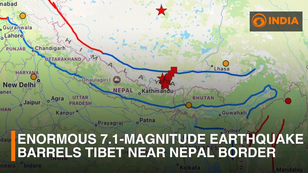 Enormous 7.1-magnitude earthquake barrels Tibet near Nepal border | DD India News Hour