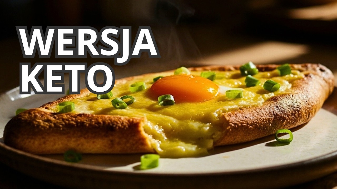 Chaczapuri keto bez mąki - ser ciągnie się jak szalony, żółtko robi robotę 🧀🍳