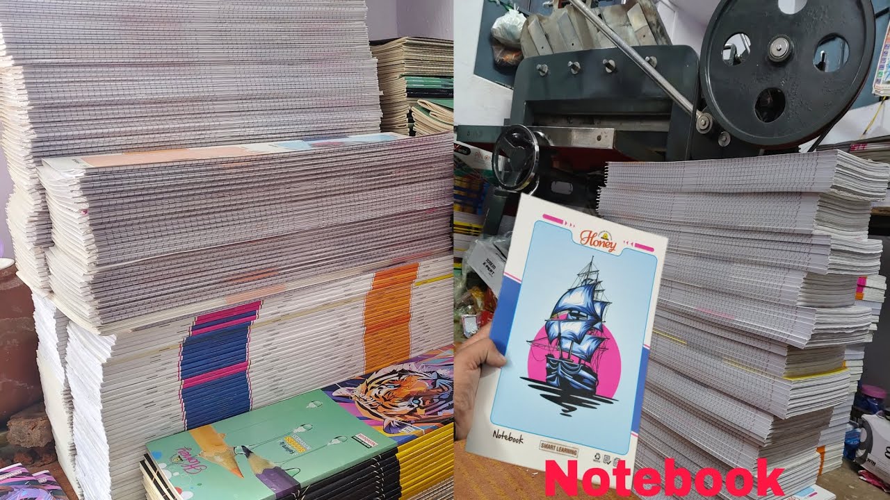 A4 school notebook manufacturing in factory see how to make #manufacturing #bussiness 