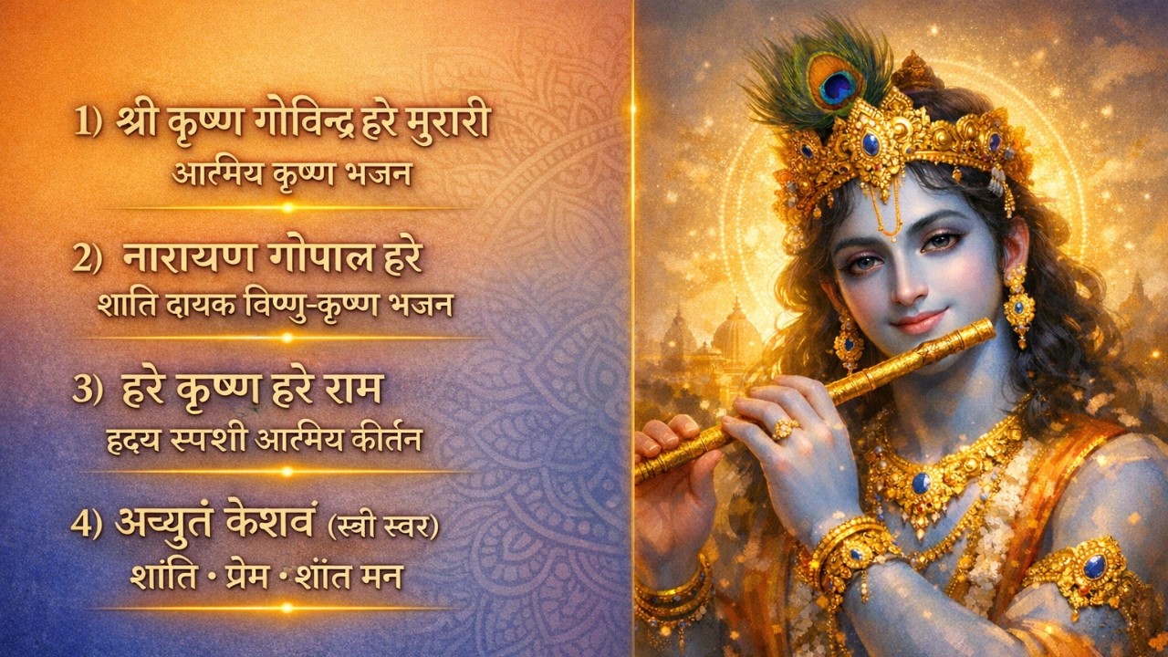 Beautiful Morning Bhajans | Krishna Bhajans | Shri Krishna Govind Hare Murari | Bhakti Song