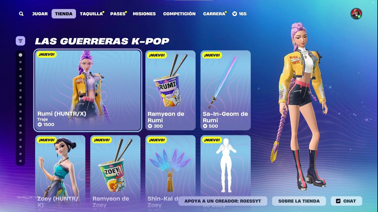 NUEVAS SKINS *K-POP DEMON HUNTERS* (Mira,Rumi y Zoey) NUEVA TIENDA FORTNITE HOY 1/2 OCTUBRE 2025!