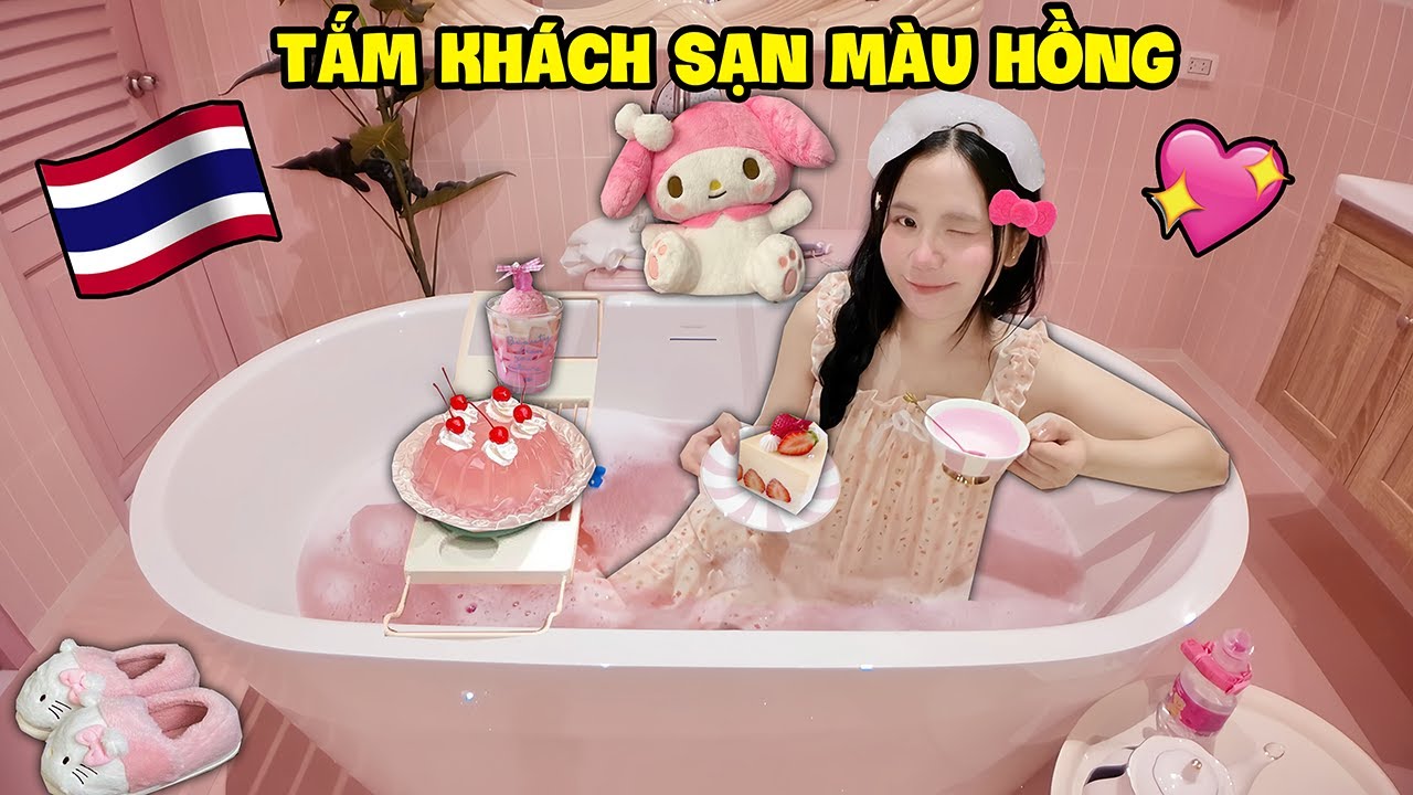 MÌNH BAY QUA THÁI ĐỂ Ở KHÁCH SẠN FULL MÀU HỒNG !