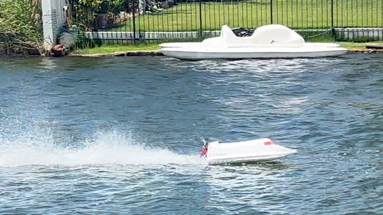 Электромотор YPC F1 Fast Electric rc Outboard — тестирование в условиях неспокойной воды.