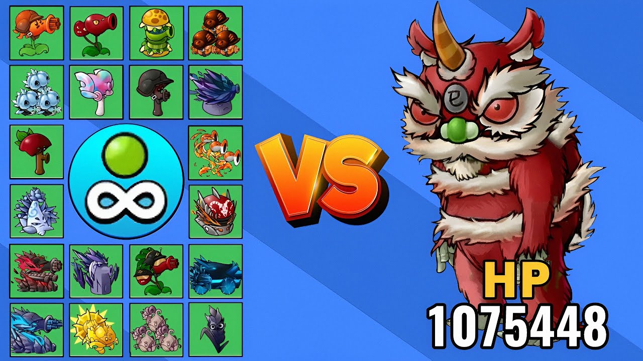 BESTIA ZOMBI (1M HP) vs PLANTAS CON PROYECTILES ILIMITADOS | PvZ FUSION