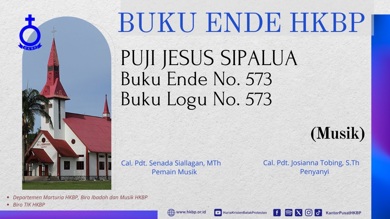 BUKU ENDE HKBP  No. 573 Buku Logu No. 573  PUJI JESUS SIPALUA  (Musik)