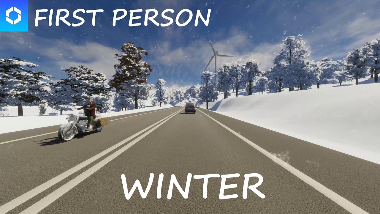 Cities Skylines 2 - FIRST Person Drive - WINTER driving
